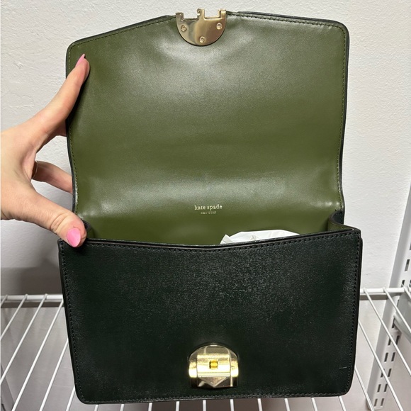 Kate Spade Dark Green Neve Convertible Flap Crossbody Bag - Picture 4 of 9